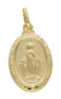 Złota zawieszka 333 'Cudowny Medalik' Maryja Niepokalana ZA 1533B 333. Piękny medalik o bogatej symbolice religijnej. Religijną biżuterię wykonano z 8-karatowego żółtedsota (3).jpg